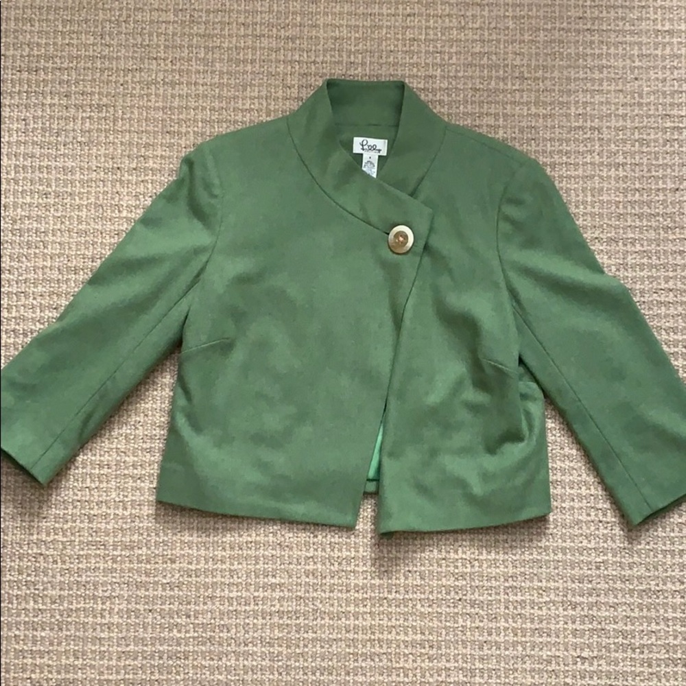 Lilly Pulitzer RARE Wool Cropped Jacket Like New!